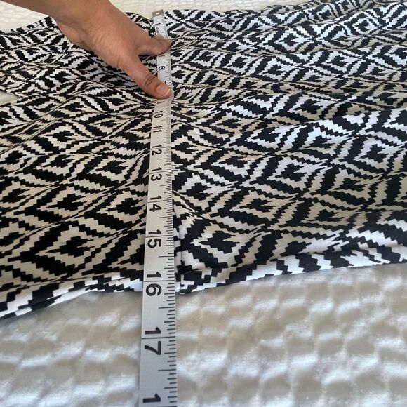 New York & Company Women's Sleeveless Black White Fit & Flare Dress Size L - Picture 8 of 8